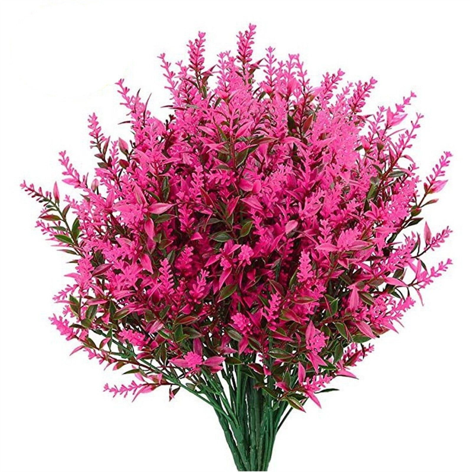 30PCS Artificial Lavender Flowers – UV Resistant Outdoor Faux Plants Garden Decor
