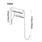 10pcs 5mm Stainless Steel Over The Door Hook Adjustable Door Hanger Rack Cloth
