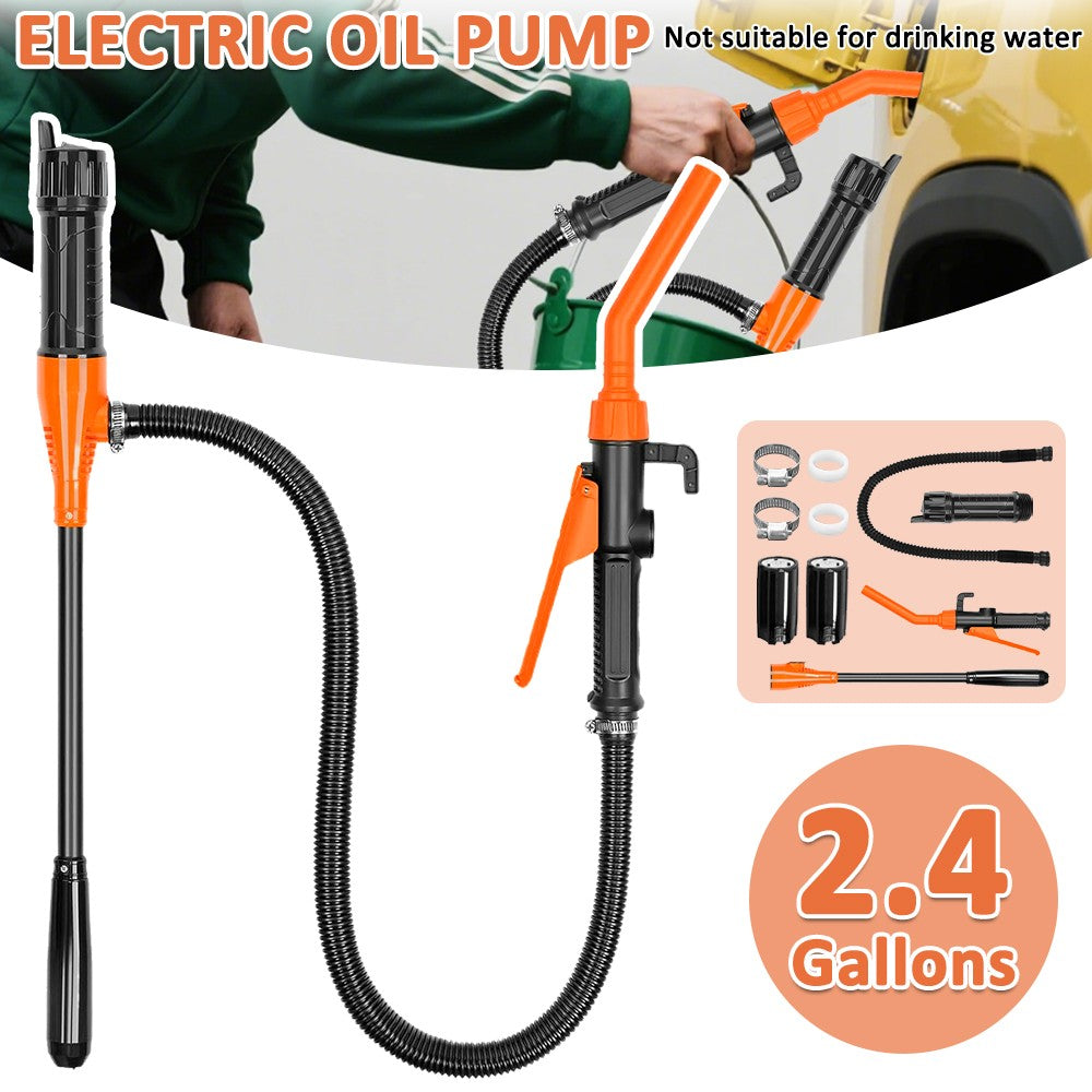 Portable Battery Operated Fuel Transfer Pump 2.4 GPM Electric Liquid Siphon