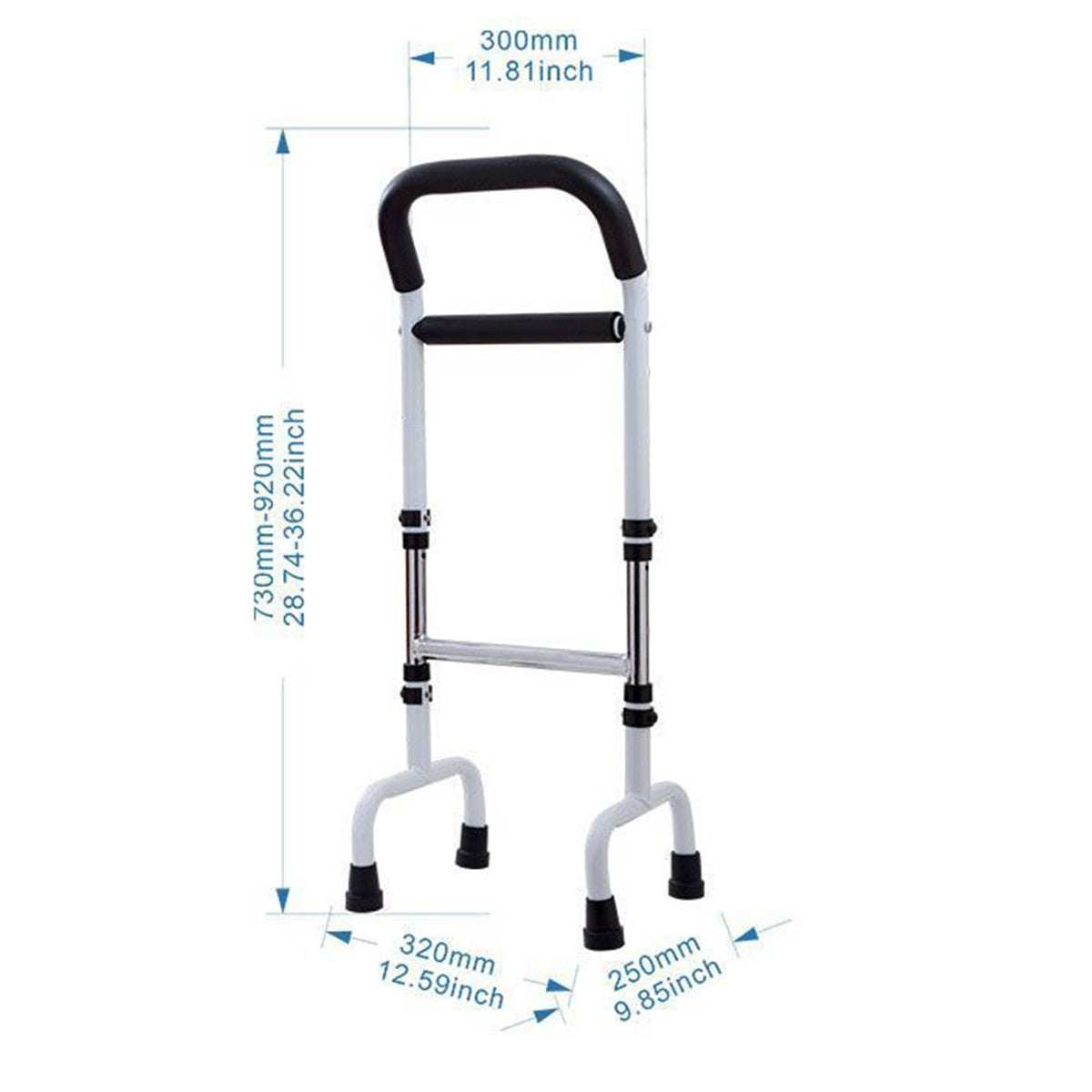 Adjustable Lift Assist Handle Elderly Bedside Toilet Safety Rail Non-Slip Mobility Support