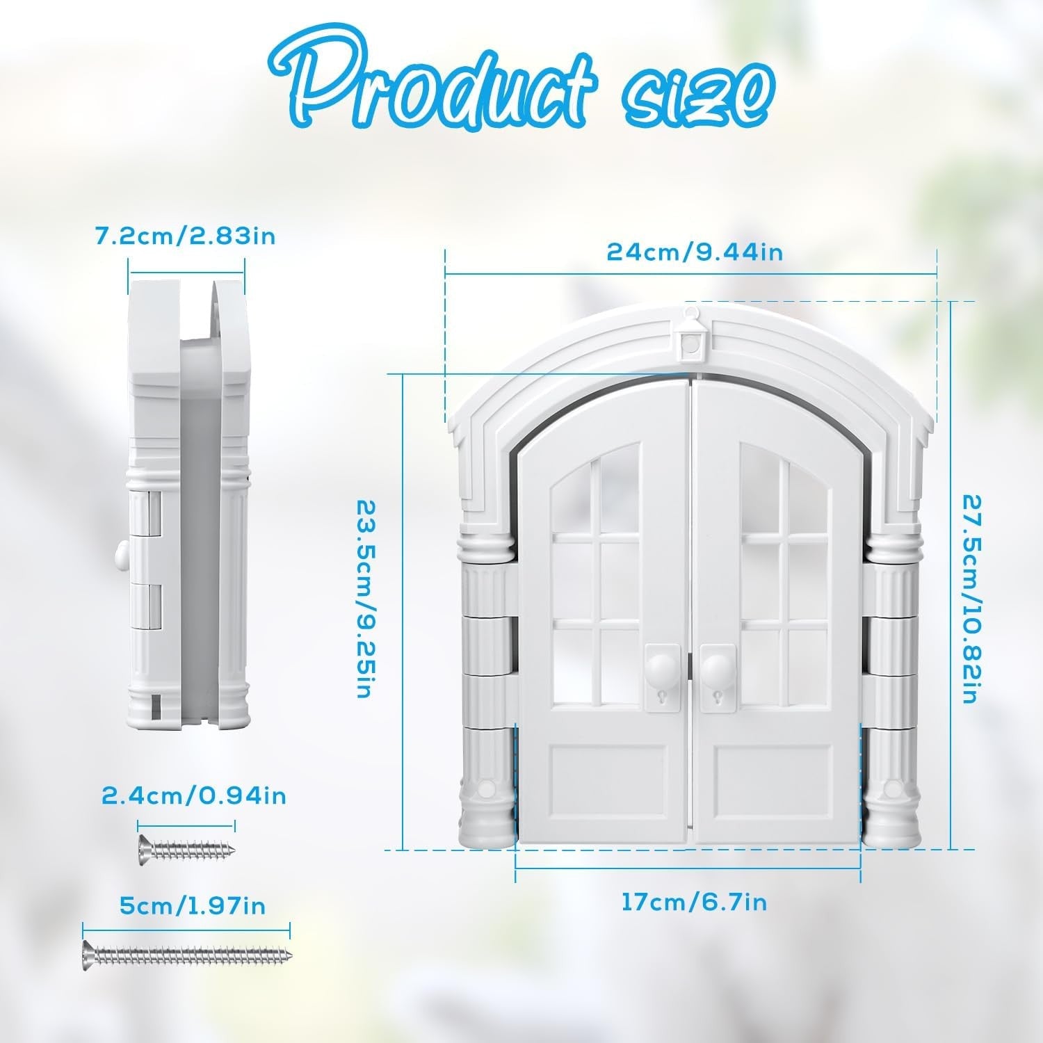 White French Style Cat Door for Interior Doors | Lockable No-Flap Pet Door