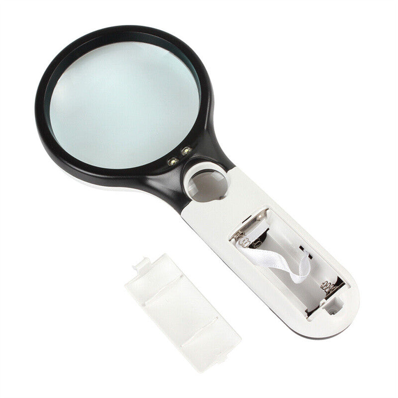 Large LED Magnifying Glass Handheld Reading Magnifier with 3 LED Lights