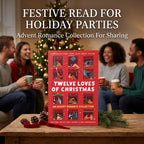 Friends sharing The Twelve Loves of Christmas, a festive read for holiday parties