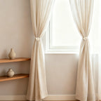 Flower curtain holder side view
