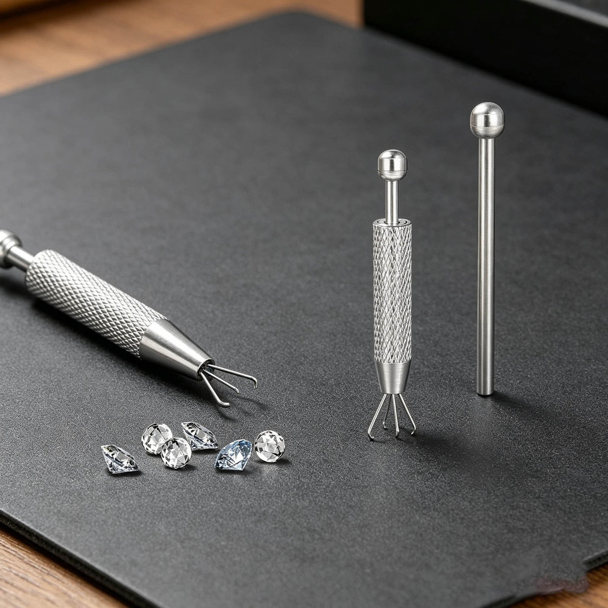UP 4x Aluminum Alloy Piercing Grabber Tool Ball Bead Holder Claw Jewellery Tools