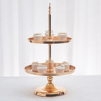 2 Tier Gold Mirror Cake Stand for Wedding, Birthday & Dessert Display