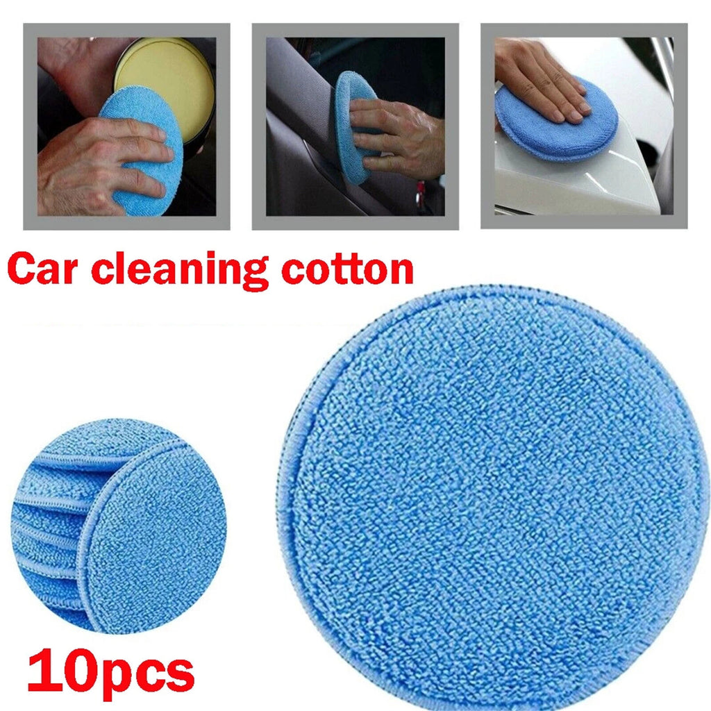 50PCS Car Ceramic Coating Sponge Applicator Pads - Blue Microfibre Nano Wax Polish Pads
