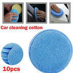 50PCS Car Ceramic Coating Sponge Applicator Pads - Blue Microfibre Nano Wax Polish Pads