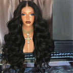 Women’s 68cm Long Wavy Curly Synthetic Wig with Hair Net | Black Cosplay Full Wig
