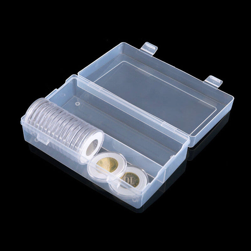 Open coin capsule storage box