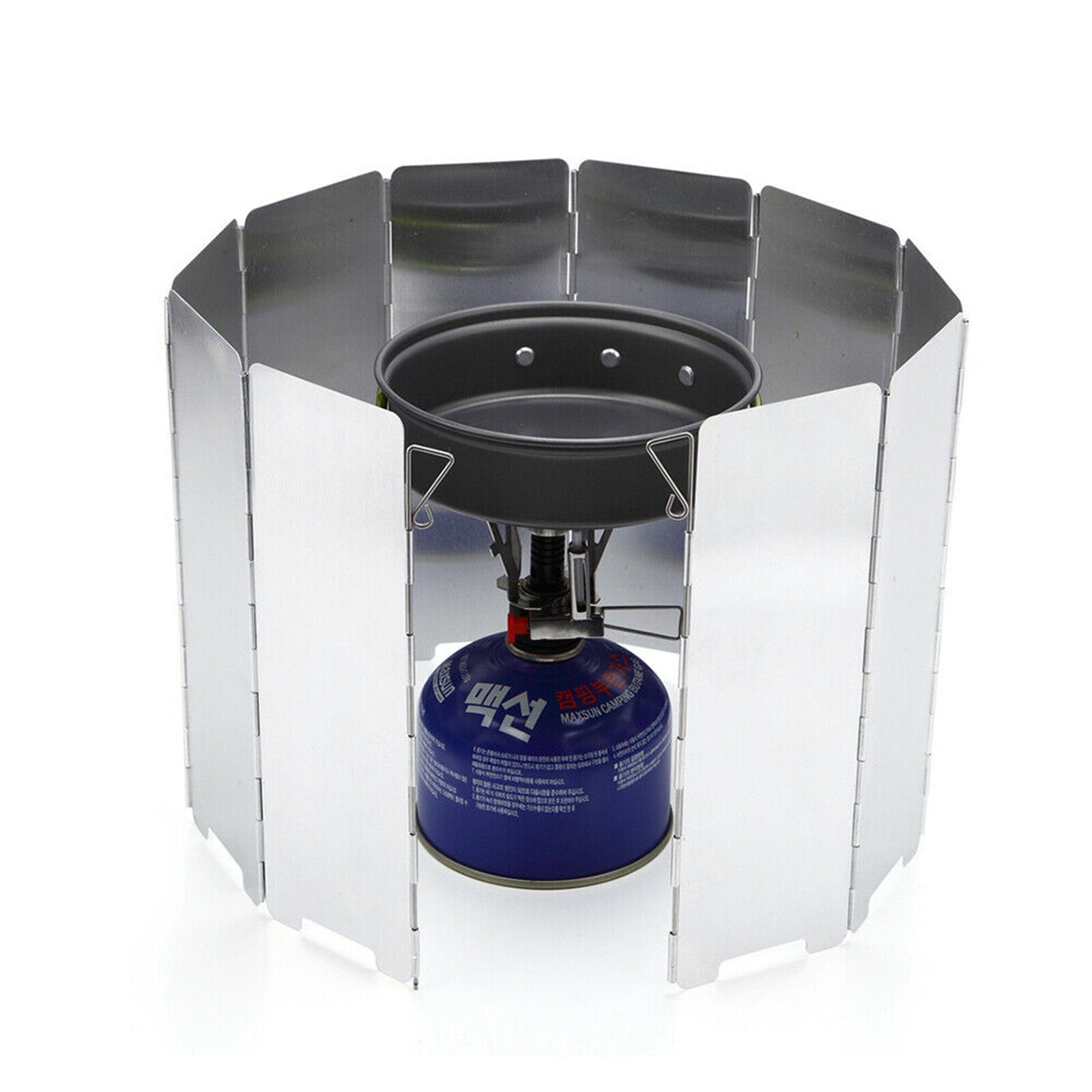 30 Plate Aluminum Alloy Camping Stove Wind Shield | Foldable BBQ Cooker Windscreen