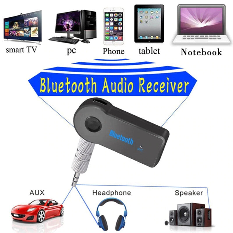 Bluetooth 4.2 Audio Receiver Adapter – Wireless 3.5mm AUX Music Adapter for Car & Home Stereo