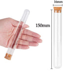 50PCS Clear Plastic Test Tubes with Wooden Cork Stoppers - 20ml Wedding Favor Candy Bottles