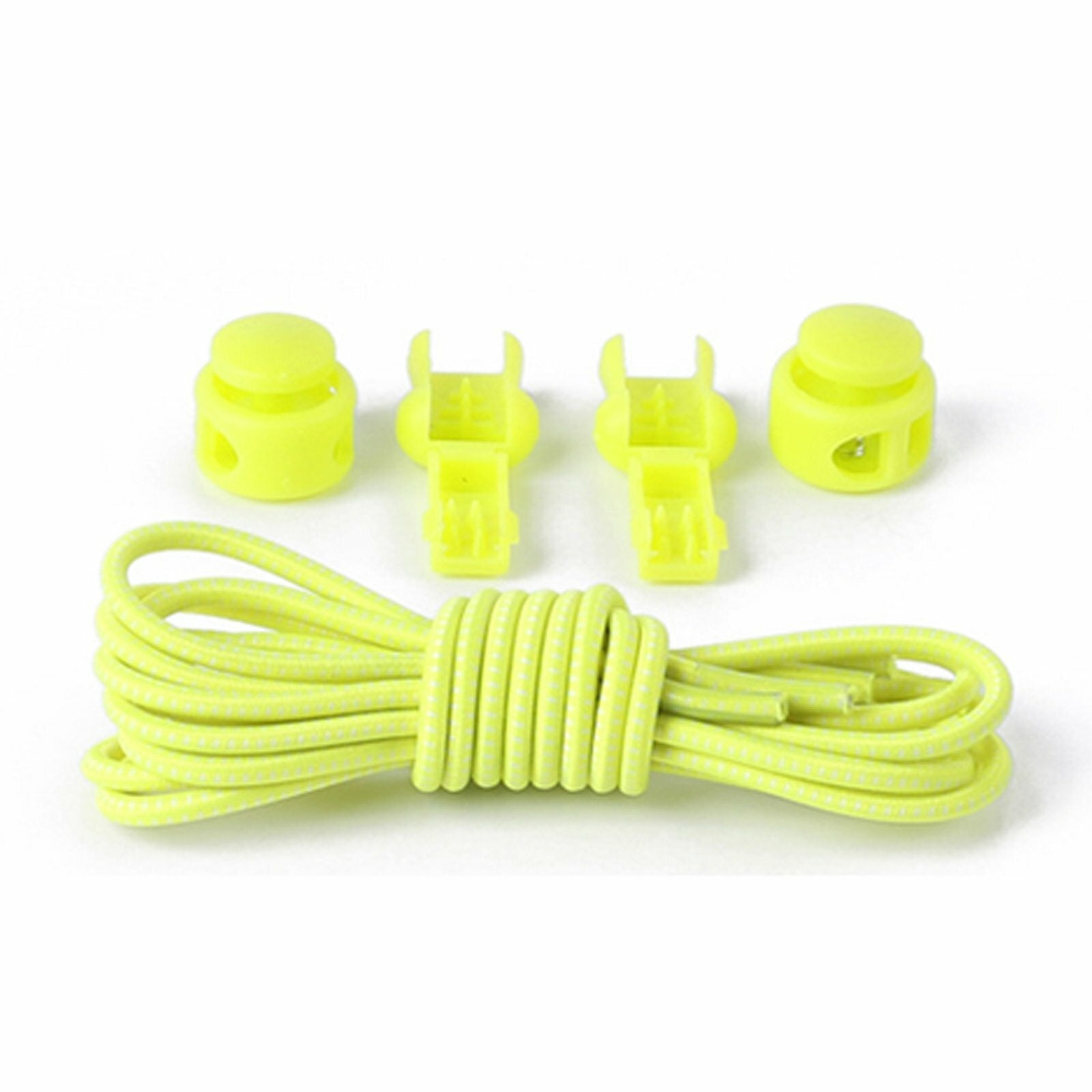 No Tie Elastic Shoelaces Lock System Running Sneakers Trainers Quick Lock Laces