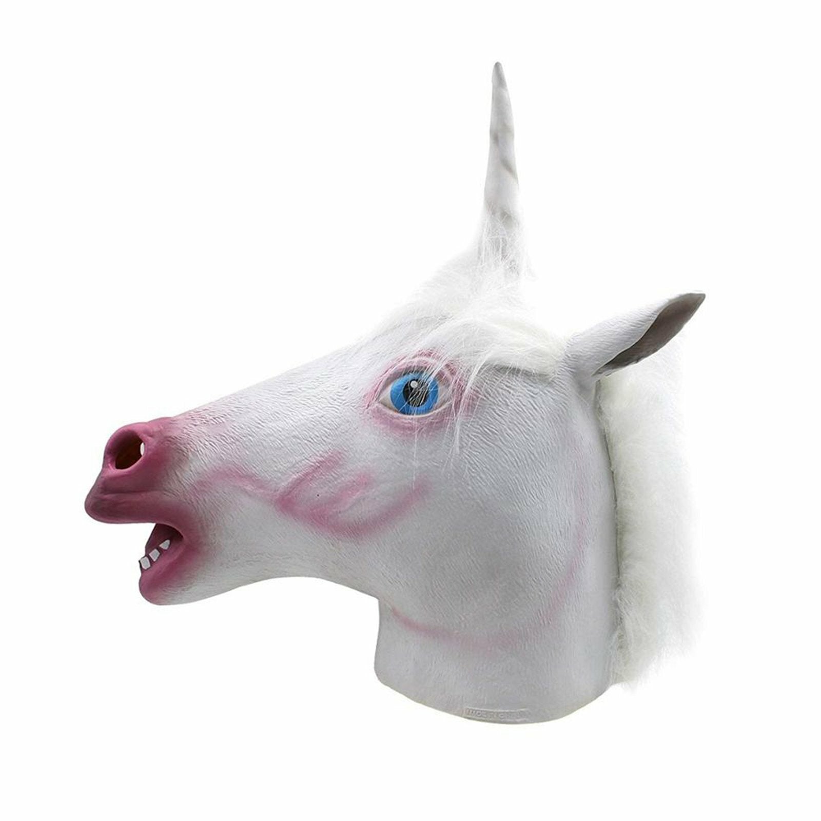 Female Horse Head Mask Latex Full Face Costume Mask - Animal Cosplay Party Halloween Prop