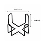 4pcs Black Iron Coaster Holder Rack | Drink Coaster Storage Organizer for Tabletop