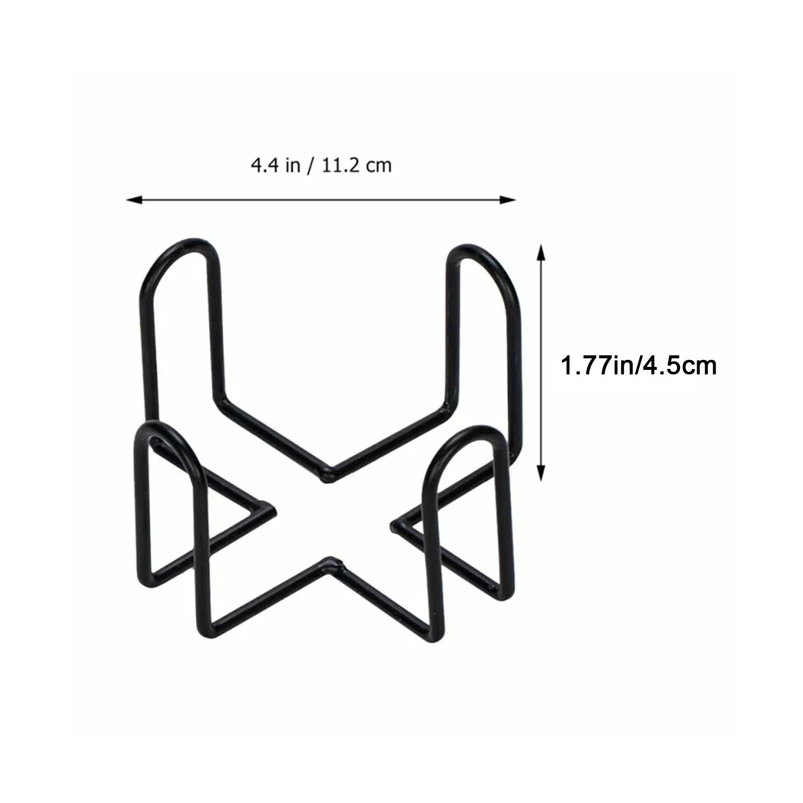 4pcs Black Iron Coaster Holder Rack | Drink Coaster Storage Organizer for Tabletop