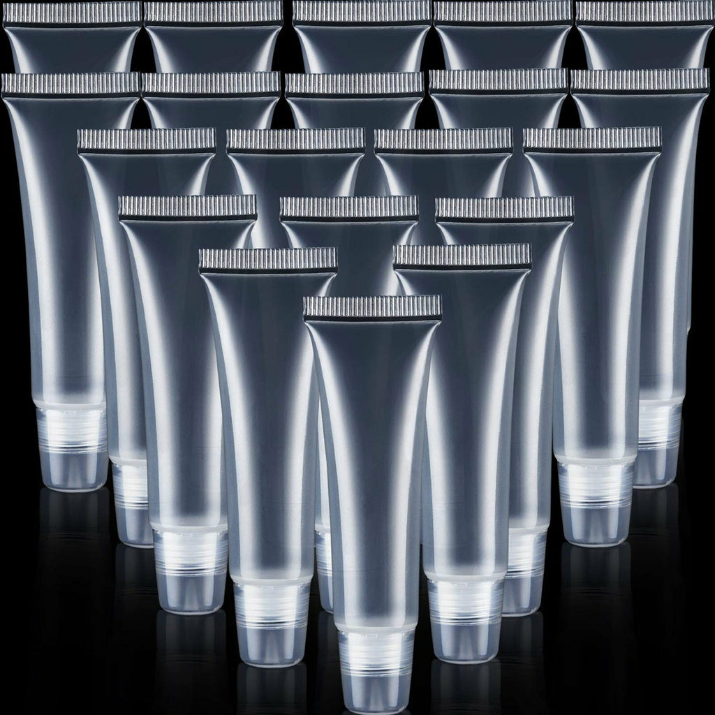 50PCS Clear Lip Gloss Squeeze Bottles 8ml - Empty Lip Balm Tube Containers with 6 Funnels