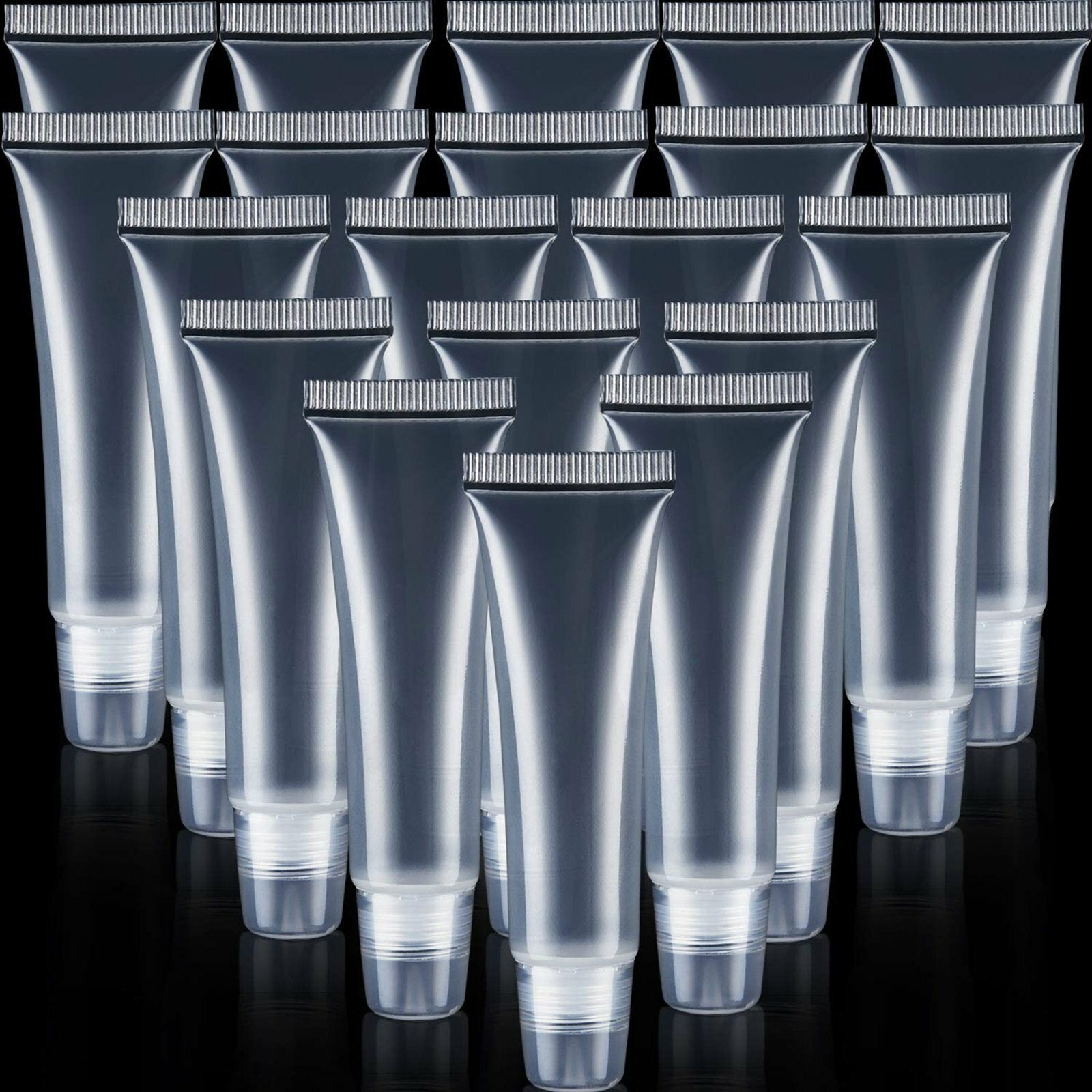 50PCS Clear Lip Gloss Squeeze Bottles 8ml - Empty Lip Balm Tube Containers with 6 Funnels