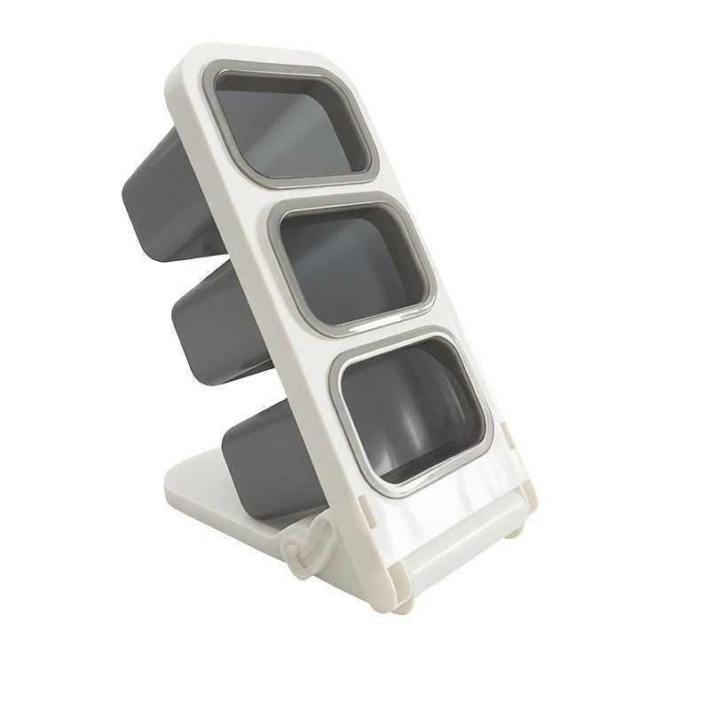 Large Capacity Desk Organiser Pencil Holder - Slanted Pen Holder Storage Box for Office and Makeup Supplies
