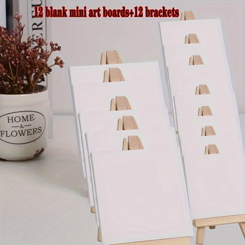 10 Set Mini Canvas Painting Kit – Small DIY Art Board with Brushes for Acrylic Painting