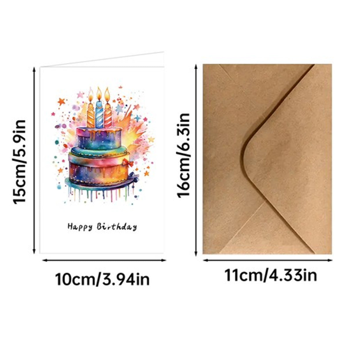Birthday Greeting Cards Set With Envelopes Colorful DIY Birthday Wish Cards AU