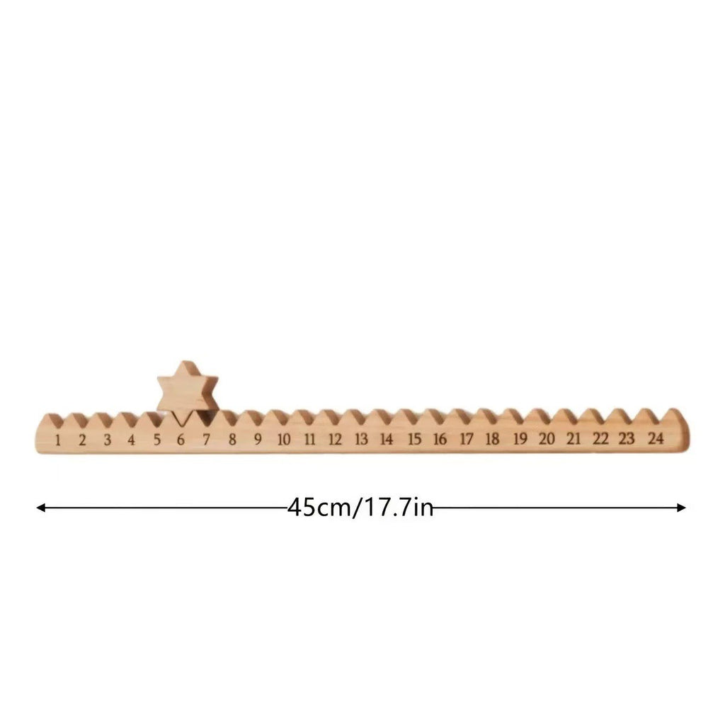 Wooden Countdowns Holiday Ornament Christmas Stairs Climbing Advent Calendar