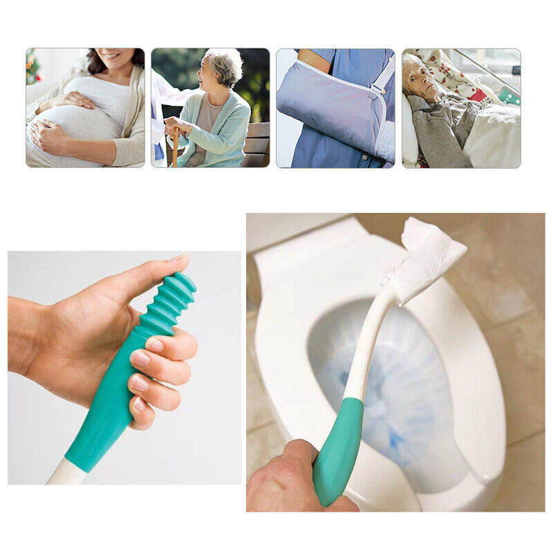 Bottom Wiper Toilet Aid Long Reach Tissue Wiping Assist for Elderly Disabled Mobility Support