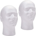 2PCS Foam Mannequin Head Display Stands - Glasses, Caps, Hats and Wig Display Holder