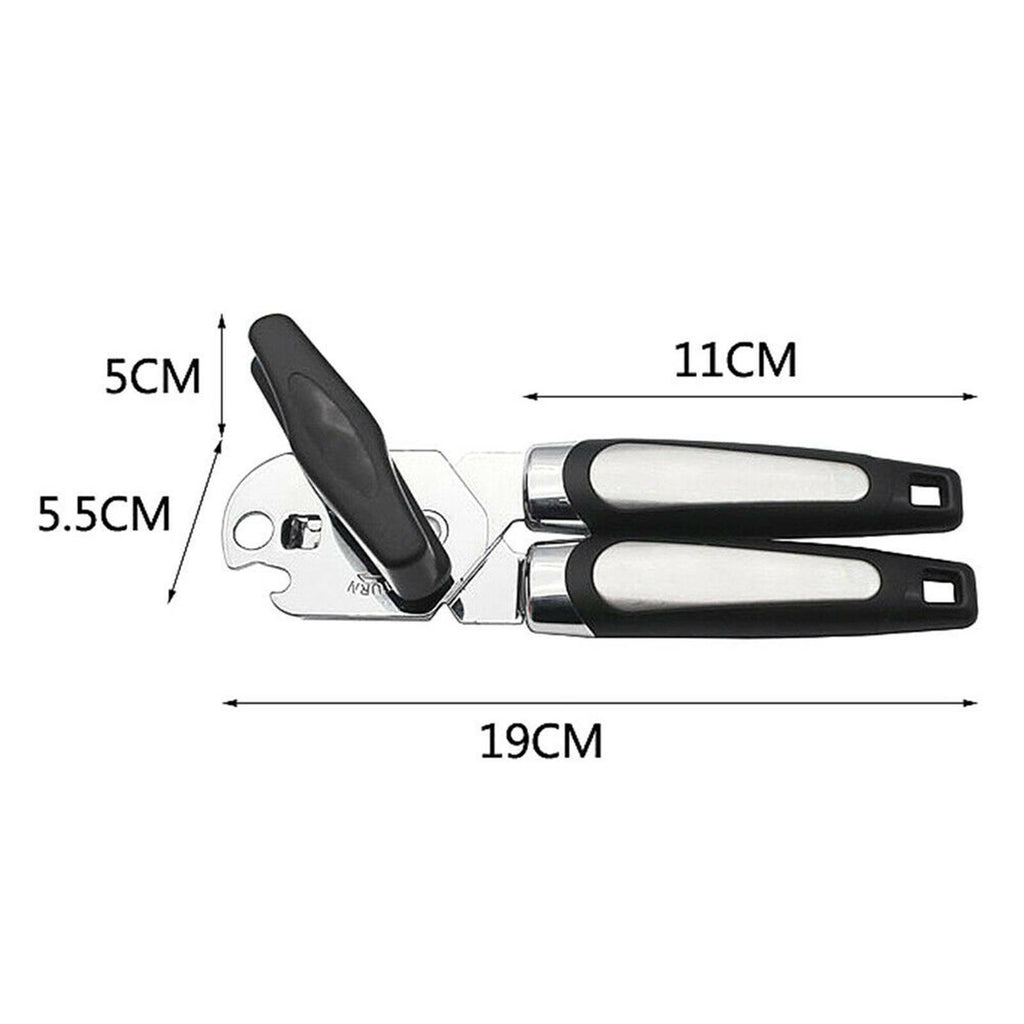 2PCS Stainless Steel Can and Bottle Opener - Manual Heavy Duty 3 in 1 Kitchen Opener