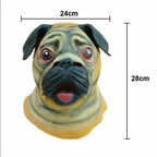 Dog Latex Head Mask for Halloween Costume – Creepy Animal Full Head Mask for Parties and Theater