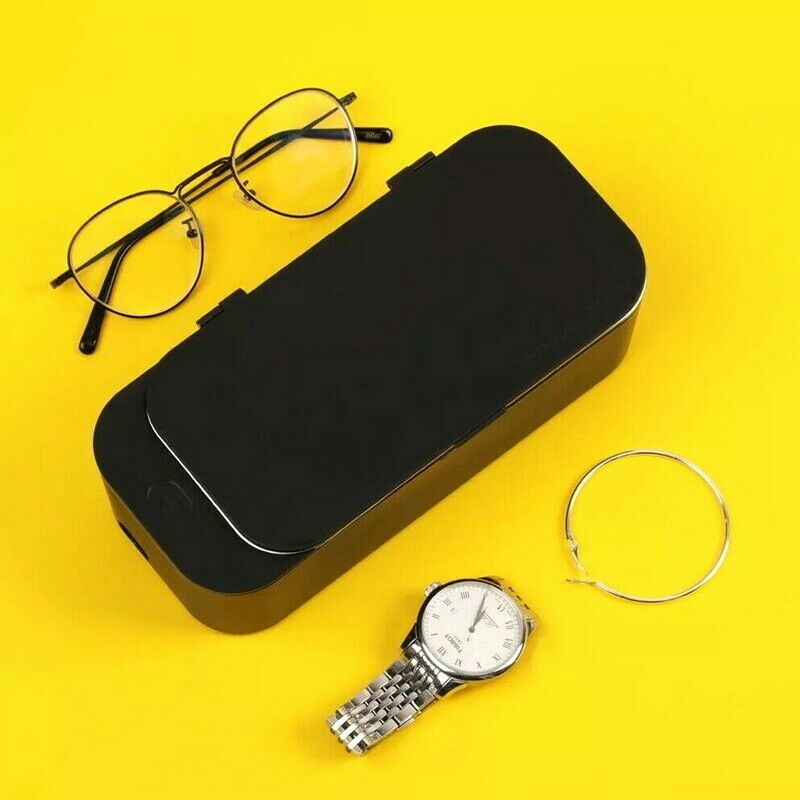 Ultrasonic Cleaner 450ml Sonic Wave Cleaning Machine for Jewelry Glasses Watch Stainless Steel Tank