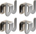 6PCS Wall Mounted Slipper Rack Holder Aluminum Bathroom Shoe Organizer Hooks