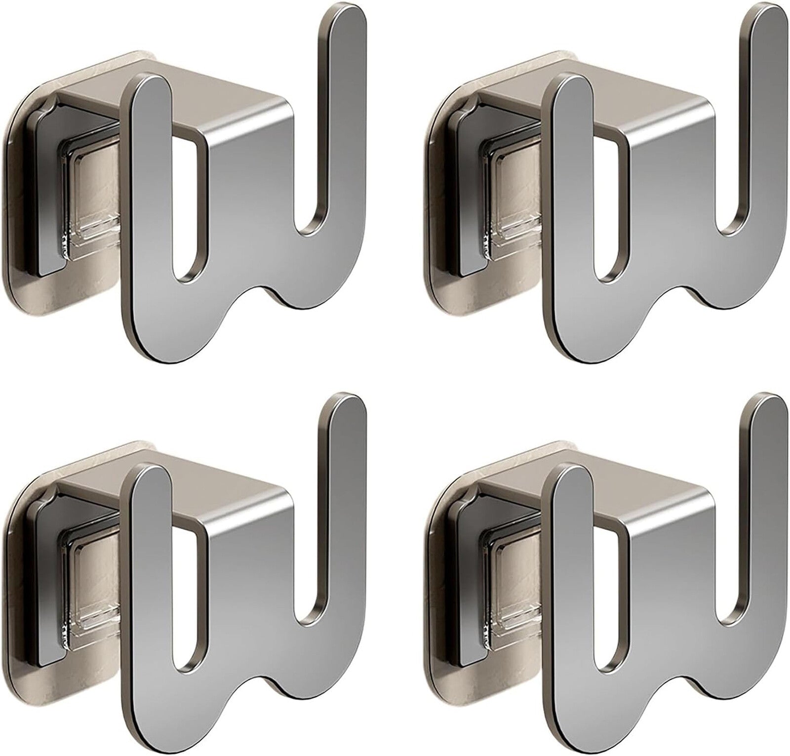 6PCS Wall Mounted Slipper Rack Holder Aluminum Bathroom Shoe Organizer Hooks
