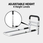 Adjustable Bedside Safety Rail for Elderly | Bed Assist Grab Bar for Fall Prevention & Mobility Support