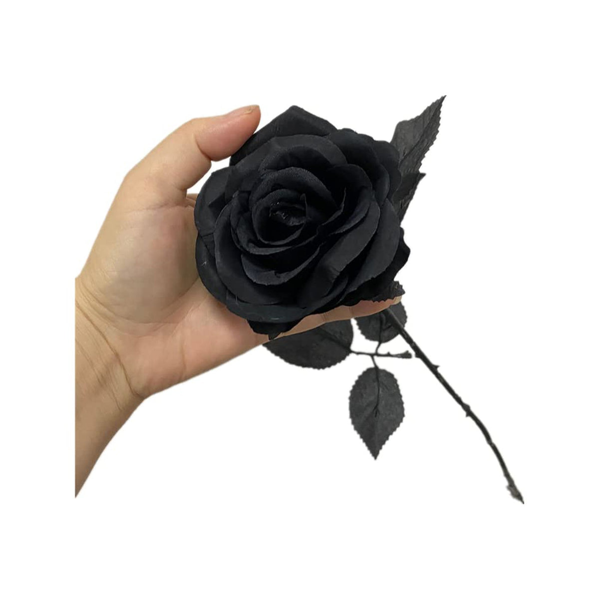 Black Artificial Rose Flowers for DIY Wedding Bouquets Halloween Decorations AU