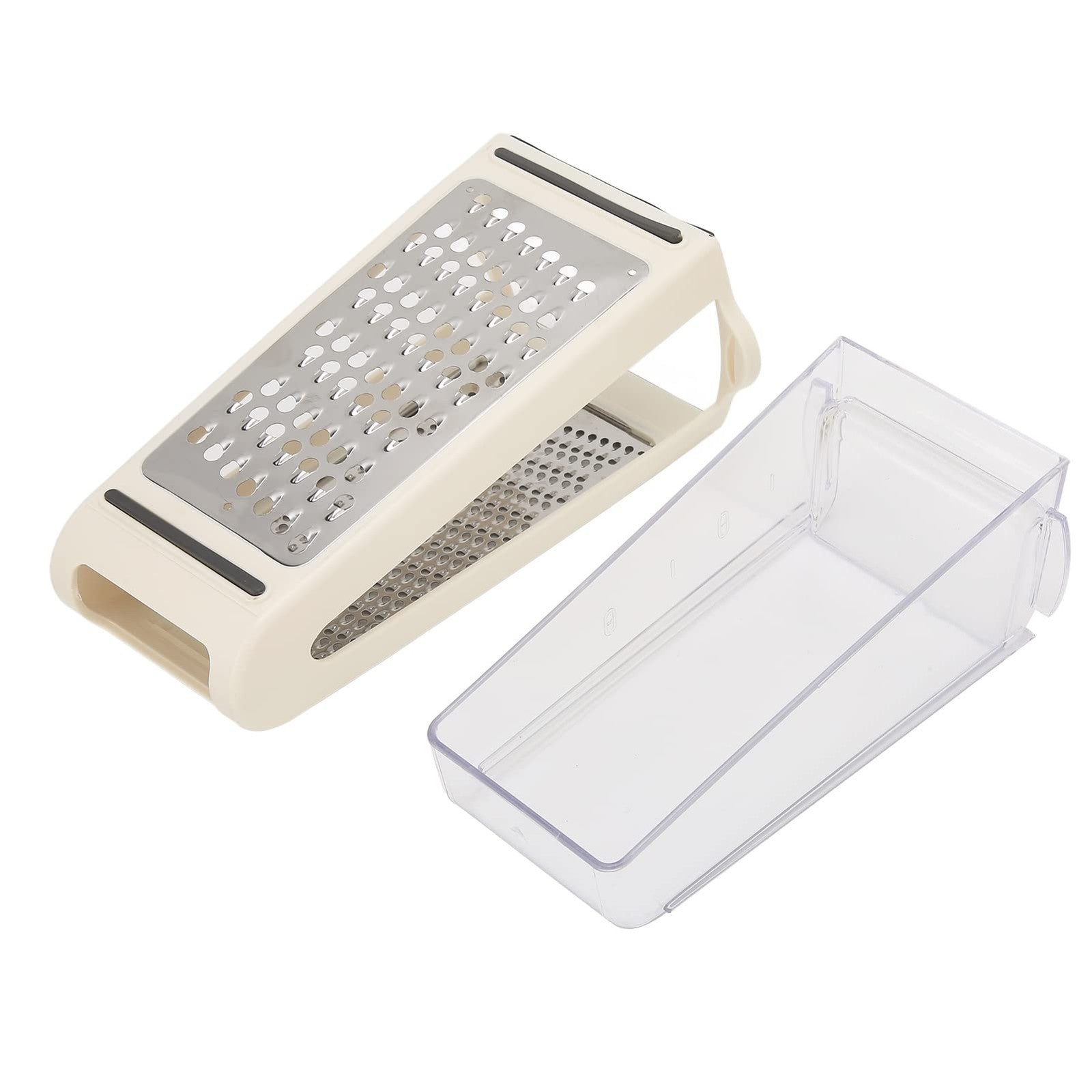 2PCS Vegetable Cheese Grater with Container – Double Sided Garlic Ginger Box Grater