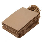 40 Pack Kraft Paper Gift Bags with Handles – Brown, White, Sky Blue and Hot Pink Shopping Carry Bags
