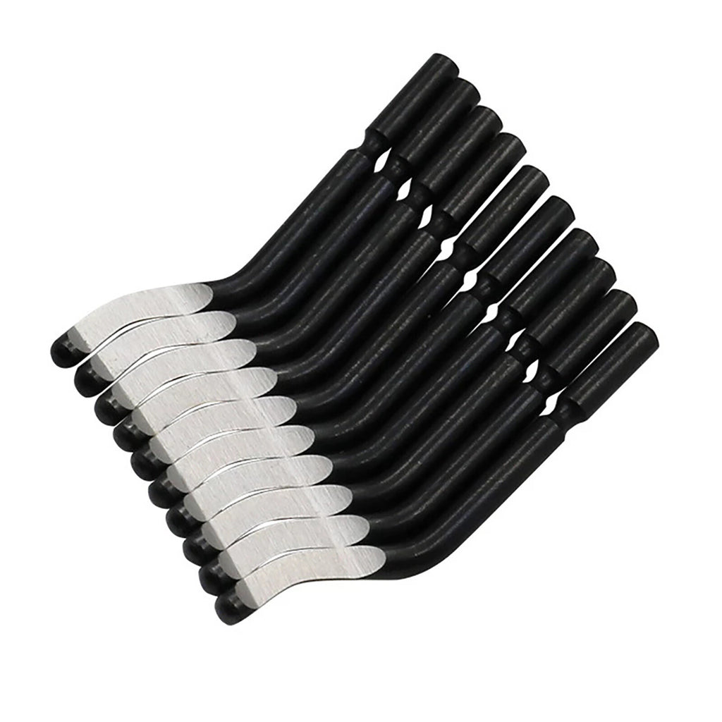 Rotary Deburring Tool Kit with 10 Blades – Manual Metal Deburr Set for Steel, Copper, Plastic and Wood