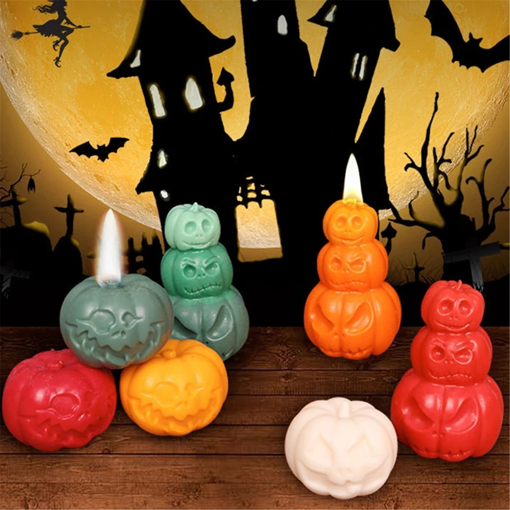 3pcs Pumpkin Silicone Mold Set | DIY Candle Soap Resin Mould for Baking & Crafts