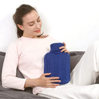 4 Pack Knitted Hot Water Bottle Covers for 2L Bottles – Soft Removable Sweater Cover Only