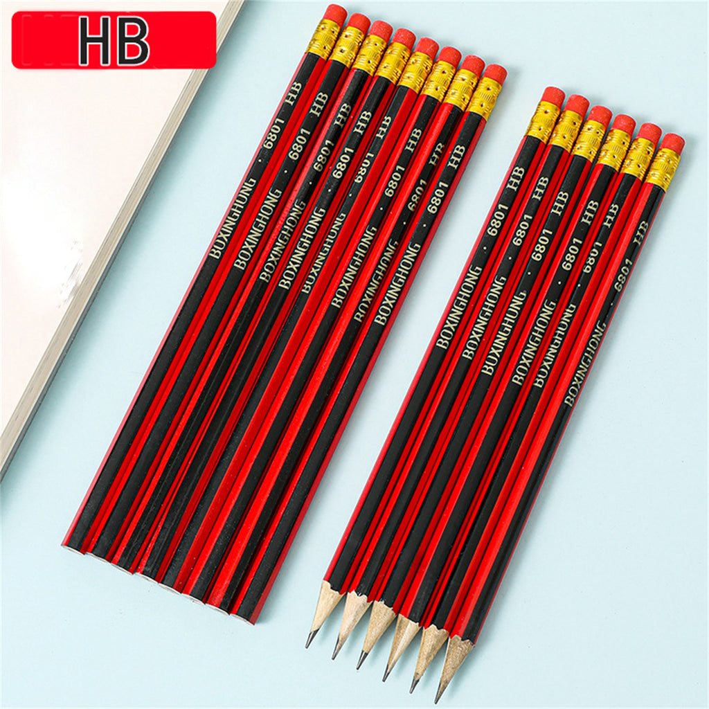Wooden Writing Pencils And Foldable Straight Ruler Kit For School Daily‑use
