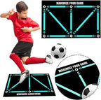 2 Pack Soccer Training Mat – Non Slip Football Dribbling and Footwork Practice Mat for Kids and Adults