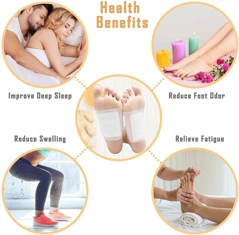 10-500Pcs Detox Foot Patches Pads Natural plant Toxin Removal Sticky Adhesive AU