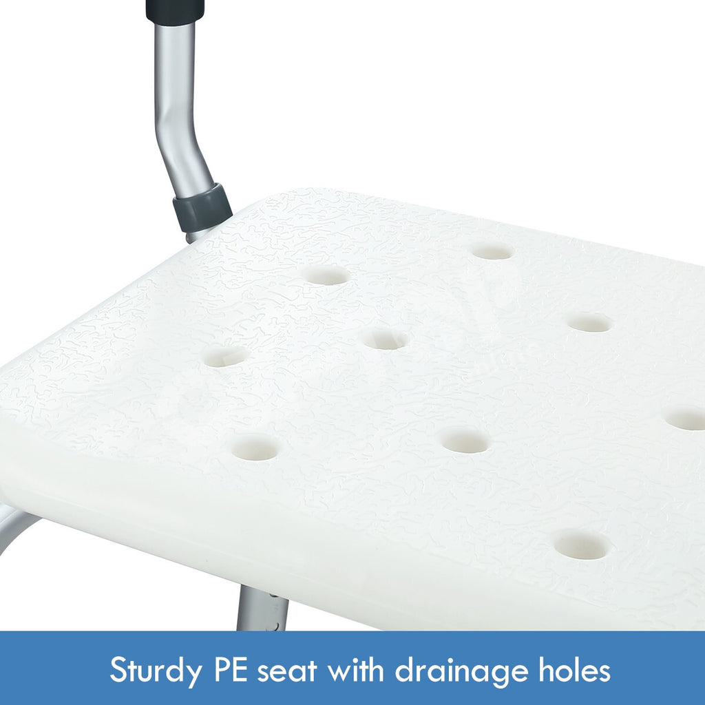 Adjustable Shower Chair Bath Seat with Armrests Heavy Duty Bathroom Safety Bench