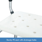 Adjustable Shower Chair Bath Seat with Armrests Heavy Duty Bathroom Safety Bench