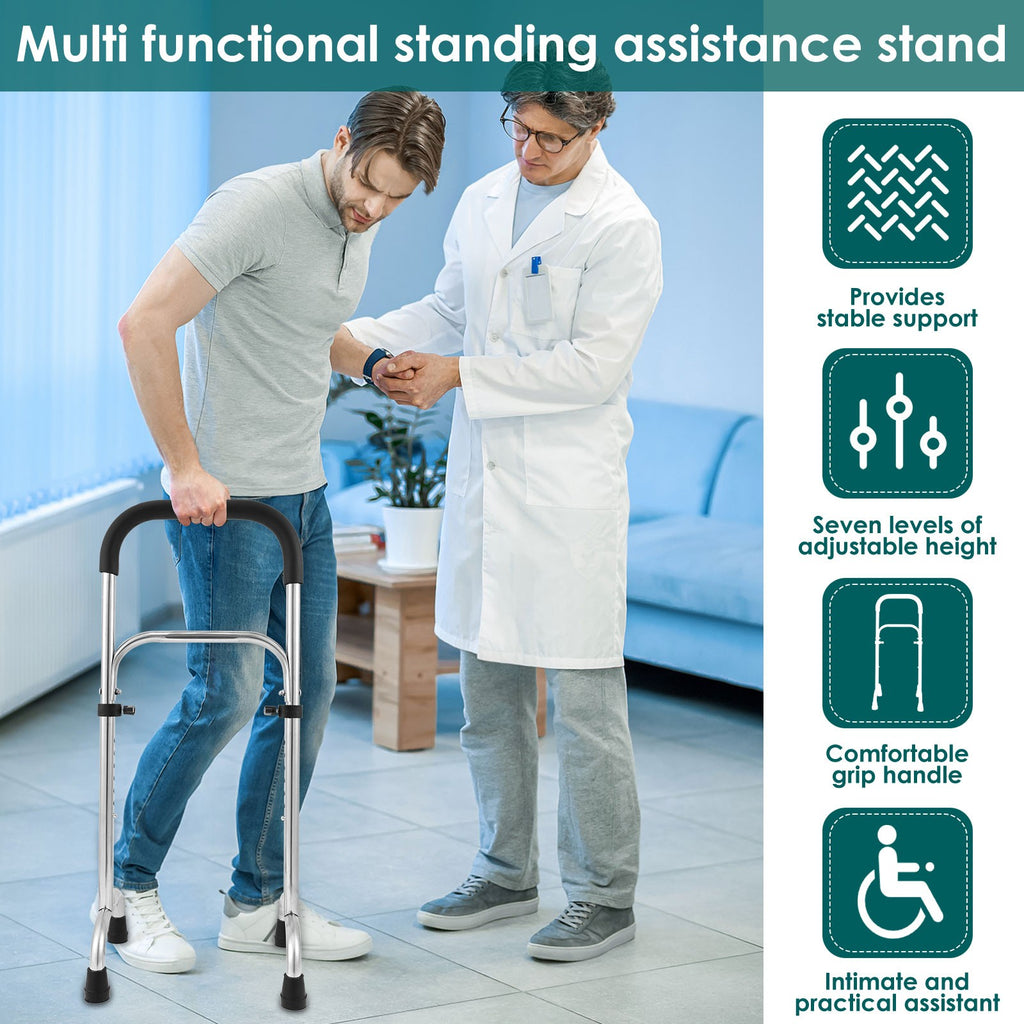 Senior Mobility Standing Aid Adjustable Height Elderly Stand Assist Support Device Non-Slip Walking Aid