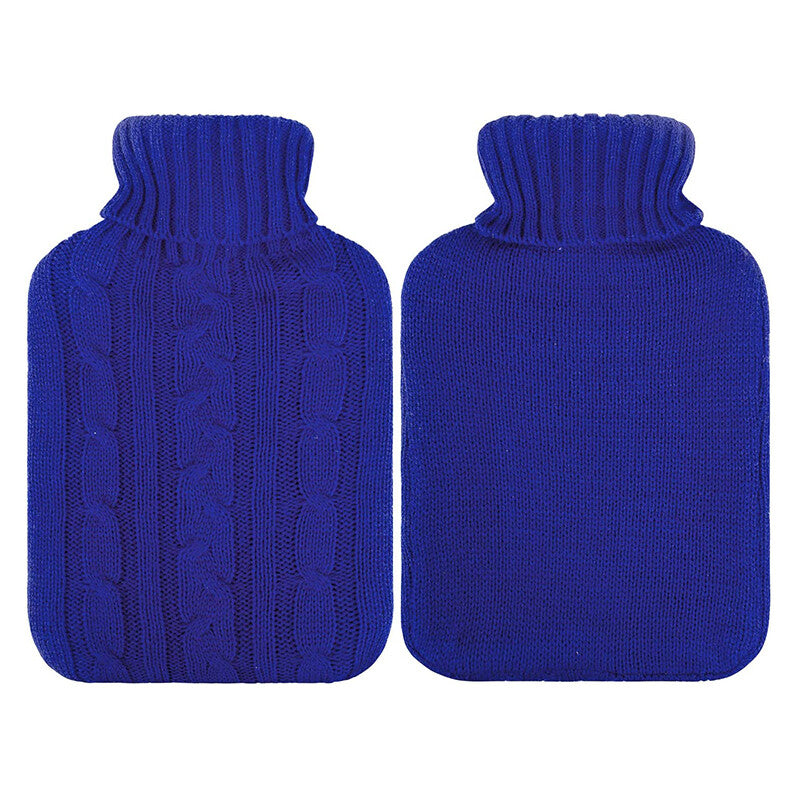 4 Pack Knitted Hot Water Bottle Covers for 2L Bottles – Soft Removable Sweater Cover Only