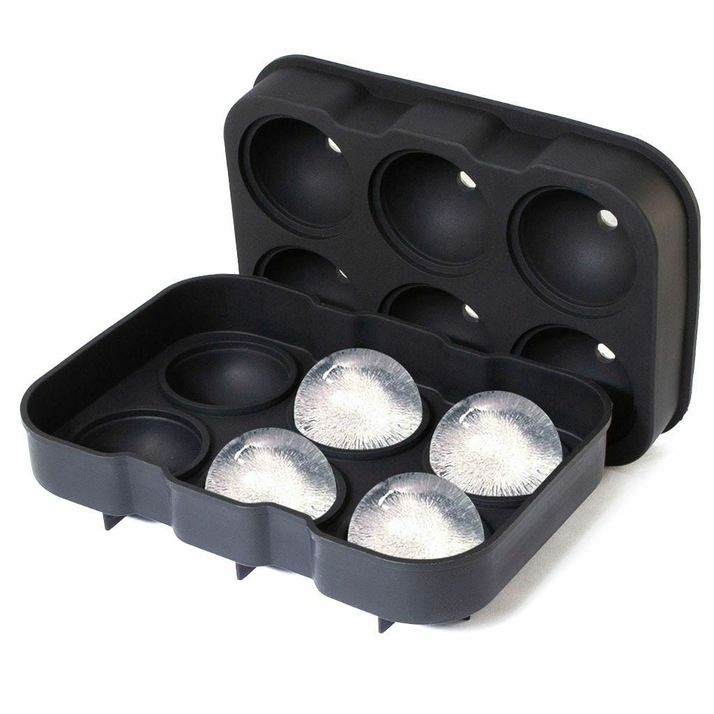 Large Silicone Ice Cube Tray with Sphere and Cube Mould – Big Ice Ball Maker for Whiskey, Cocktails and DIY Drinks