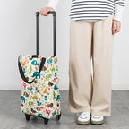Foldable Shopping Trolley Cart with Wheels Aluminium Grocery Bag Retractable Handle